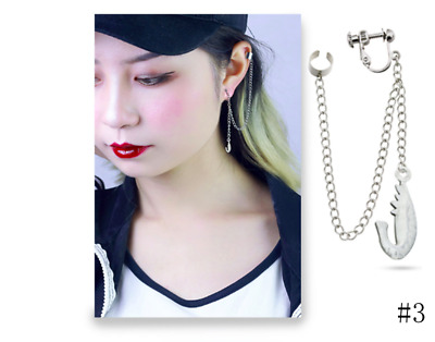 Pair non-pierced/pierced Lobster ear Stud clip earring jewelry punk jewelry gift