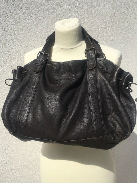 Sac Fourre-tout Cuir Gérard Darel Modèle Saxo - Bordeaux - Occasion Authentique