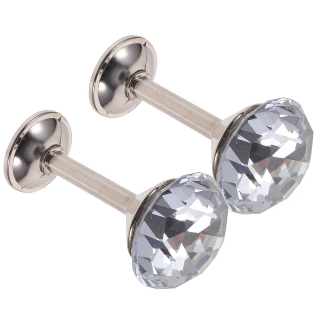 2 Pcs Crystal Curtain Tiebacks Wall Mounted Holdback Drapery