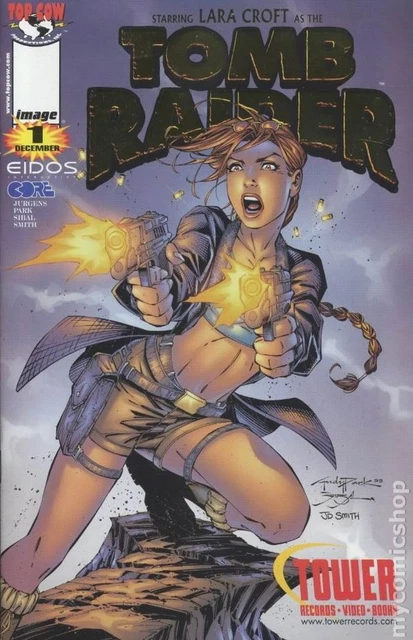 Tomb Raider #1 Park Tower Holofoil Variant VF 1999 Stock Image