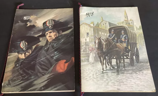 Lotto 3x Calendario Storico ARMA DEI CARABINIERI Anno 1975 1977 1978 Originale