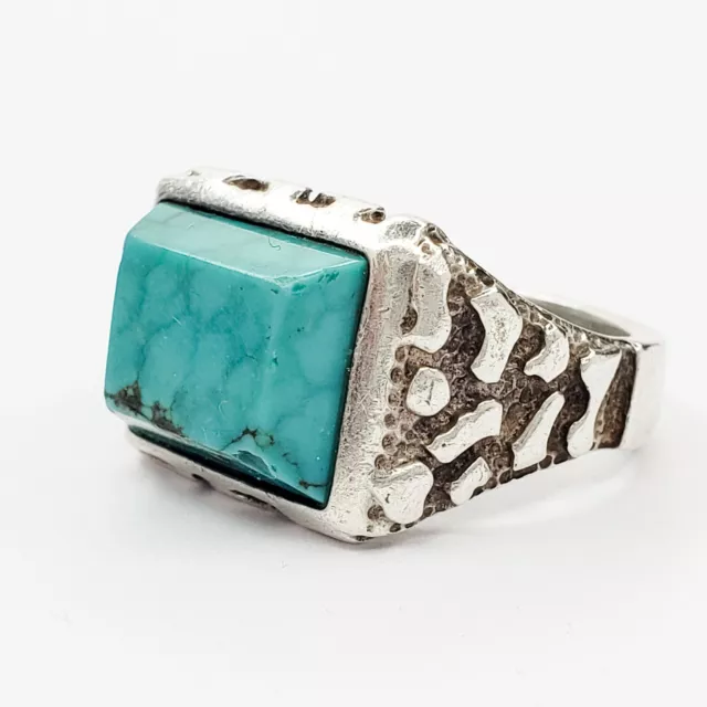 Jay King Desert Rose Trading DRT Turquoise Sterling Silver 925 Ring Size 10.5