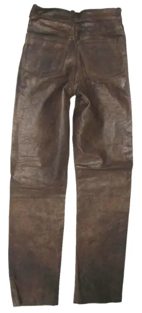 Fine Jeans IN Pelle/Pantaloni IN Pelle IN Scura Antico- Braun Circa Damengr.