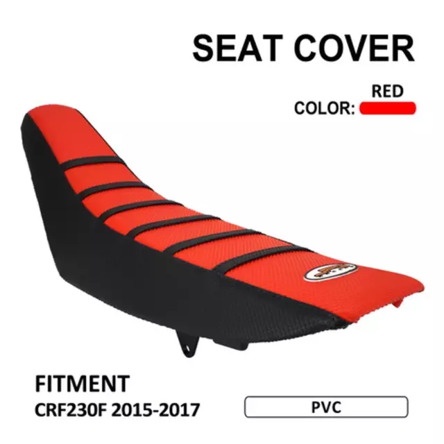 PVC Lengthening Non-Slip Seat Cover Rubber For CRF230F 2015-2017 Dirt Bike Red