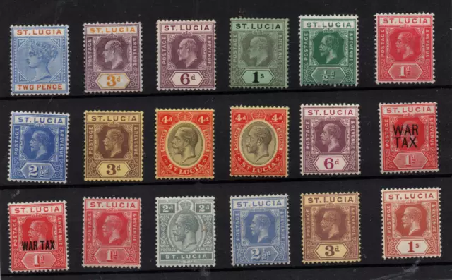 St. Lucia QV-KGV useful fine mint MH collection WS36646