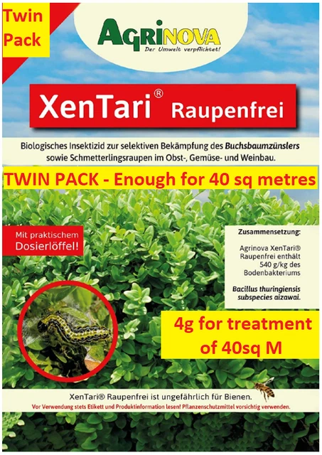 XENTARI BUXUS BOX Caterpillar Organic Insecticide for 40 sq Metres FAST ...