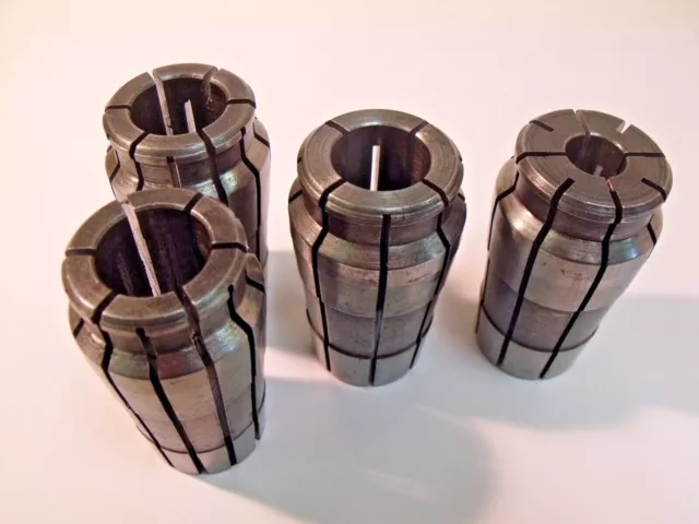 (4) Universal Acura-Flex Collets:  (1) ϕ1/2", (2)  ϕ13/16", (1) ϕ1"