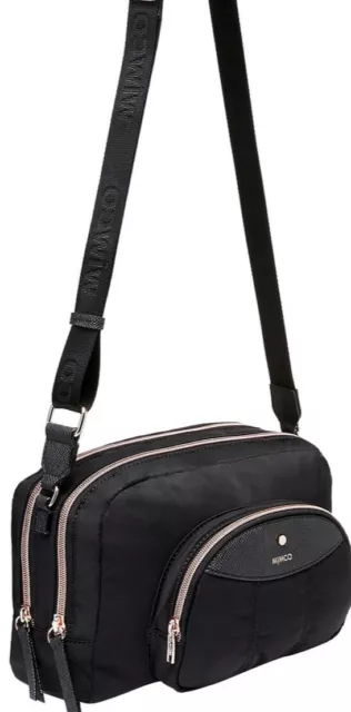 MIMCO VISTA HAND Bag Black Satchel Hip Handbag Cross Body BNWT RRP