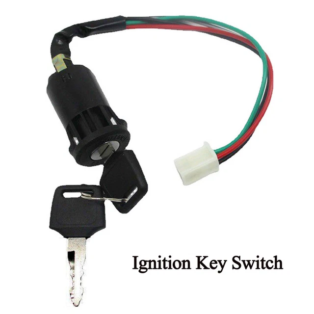 US 4 Pin Ignition Key Switch + 2 Keys for Go Kart Quad Motorcycle Dirt Pit Bike