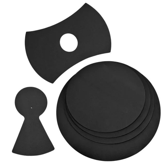 XCEL 6 Piece Foam Drum Mute Pads With Cymbal dampener+ Hi Hats Set - Water Oi...