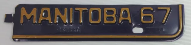 1967 Manitoba Car Truck License Plate Tag