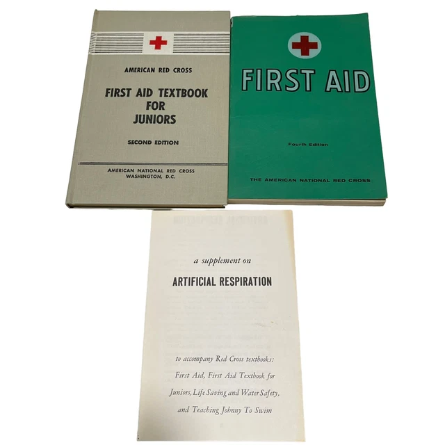 VINTAGE 1953 1957 American Red Cross First Aid for juiniors 2nd 4th
