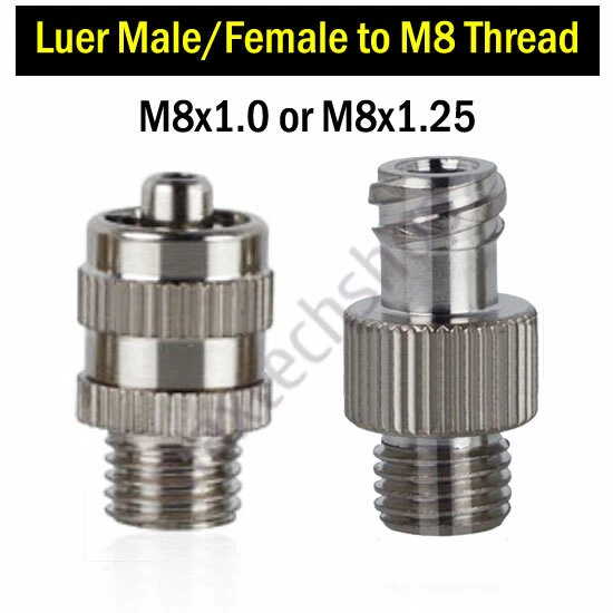 LUER LOCK FITTING Thread M8 M8x1.0 M8x1.25 Adapter Connector Glue Gun