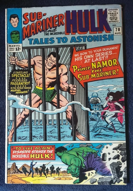 TALES TO ASTONISH #70 ('65) VG+, Hulk & Sub-Mariner