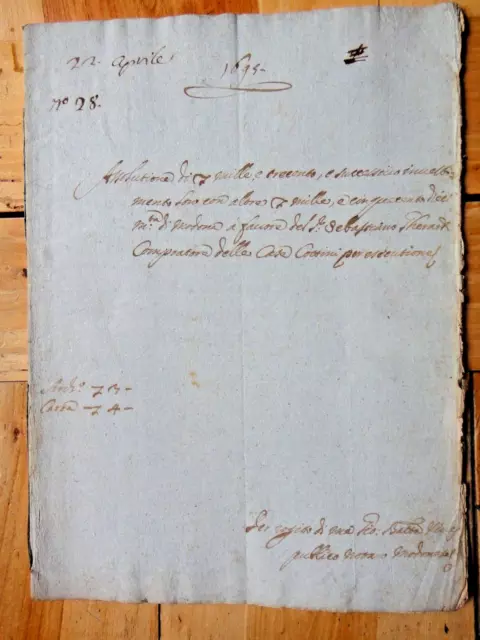1695-Vendita Casa COTTINI MORELLI-Sig. Gherardi-MODENA-Manoscritto+