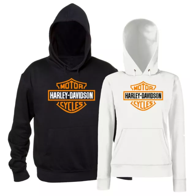 Harley Davidson Felpa Cappuccio Personalizzata Moto Motociclista Tributo Logo