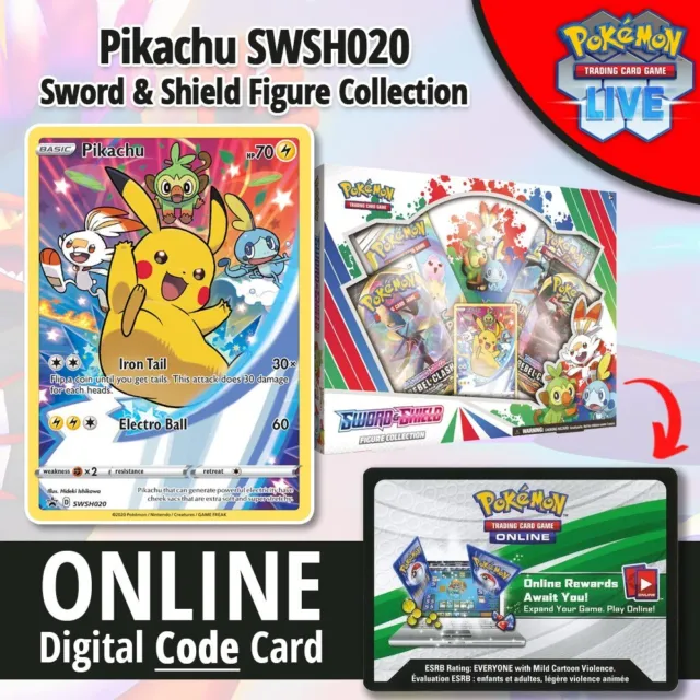 Pokémon Sword & Shield Pikachu Figure Collection Code ONLINE TCG PTCGO Live
