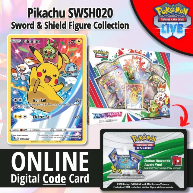 Pokémon Sword & Shield Pikachu Figure Collection Code ONLINE TCG PTCGO Live