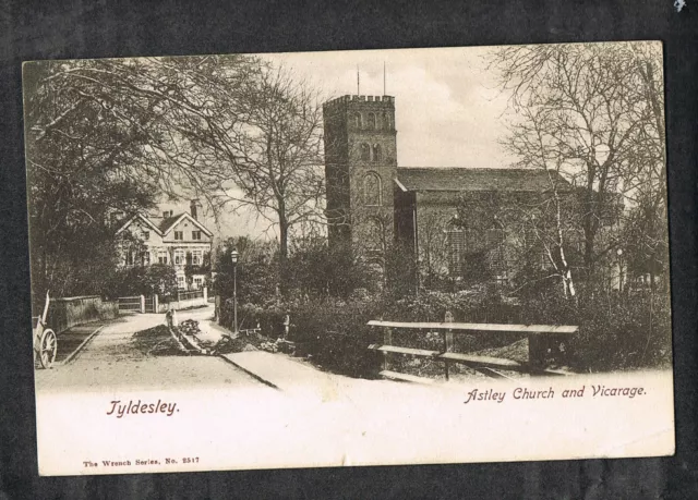 Postcard Tyldesley, Ashley Church /Vicarage. 1903.
