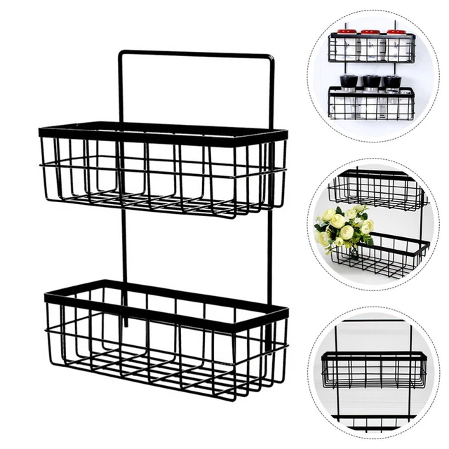 Zerodeko – Cesto Portaoggetti Sospeso In Ferro Per Letto A Castello, Nero, Dimensioni 27x12x9 Cm, Organizer Da Comodino Per Dormitorio E Cameretta - 4
