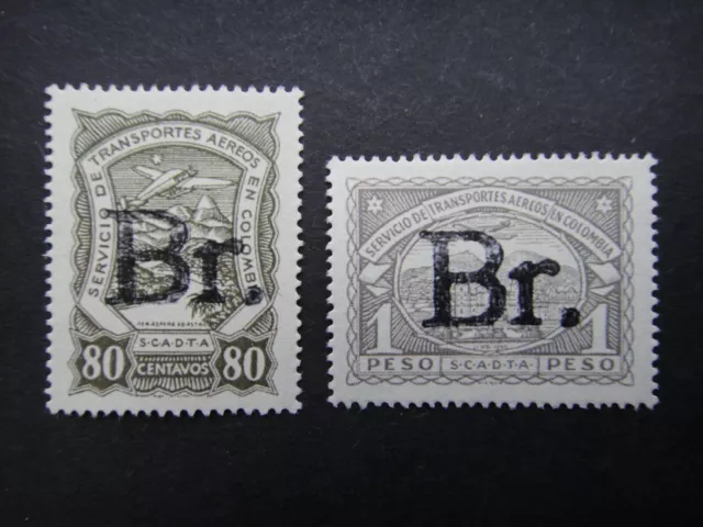 BRASILE 1923 Francobolli NUOVI DI ZECCA COLOMBIA 1923 Air Post SCADTA BR. Sovrastampa