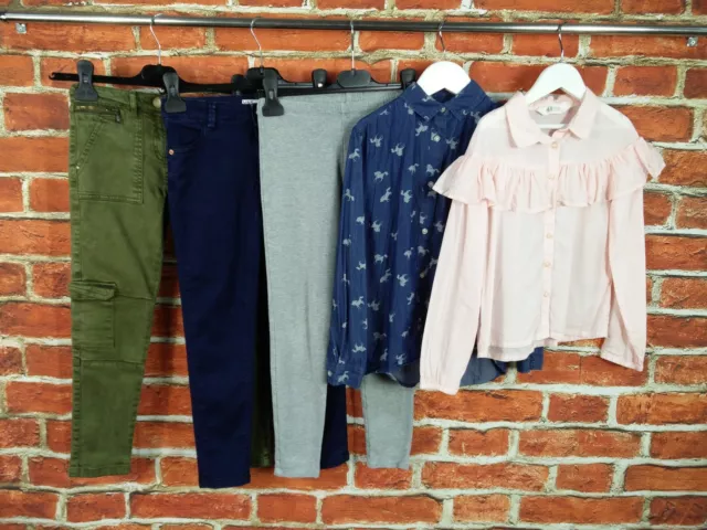 Girl Bundle Age 7-8 Years M&S Next Gap Etc Shirt Leggings Jeans Cargo Pink 128Cm