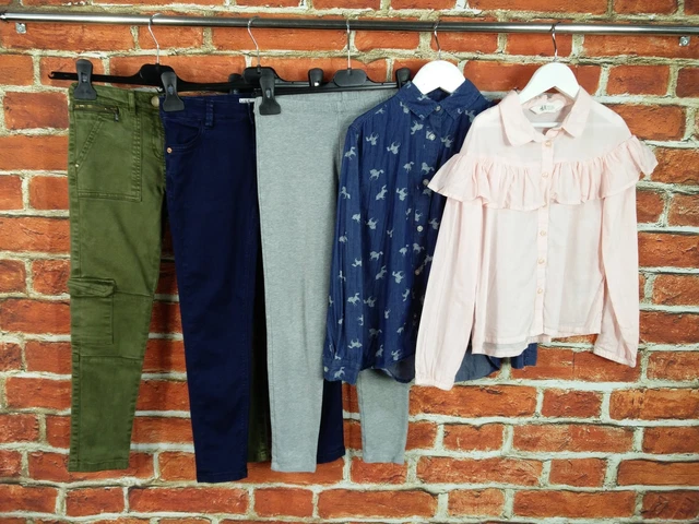 Girl Bundle Age 7-8 Years M&S Next Gap Etc Shirt Leggings Jeans Cargo Pink 128Cm