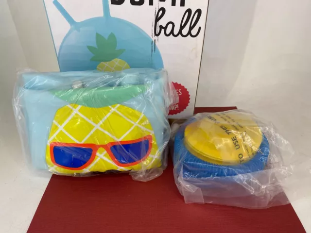 Cotton On - Pineapple JUMP BALL - Space Hopper / Bouncing Ball Toy & Pump - NIB
