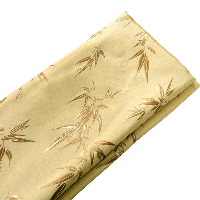 Tissu Brocart Satiné Style Chinois - Motif Floral - 75x100cm - Idéal Couture & Déco