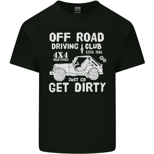 Off Road Driving Club Get Dirty 4x4 Funny Mens Cotton T-Shirt Tee Top