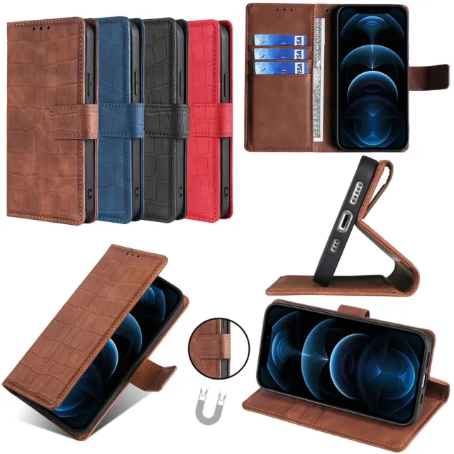 Genuine Leather Case Cover For iPhone 14 Pro Max 13 12 11 X 8 7 Plus 6S SE 2022