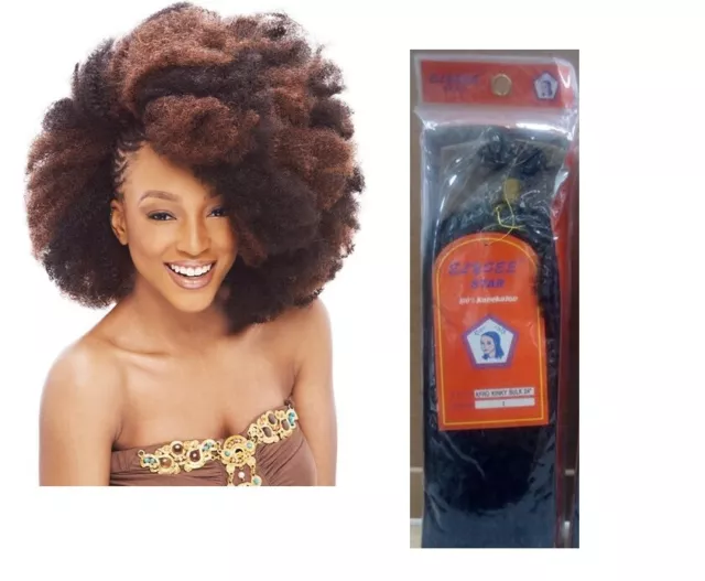 Elysee Star - Afro Kinky Bulk Synthetisches Flechten Haar - verschiedene Farben & Längen