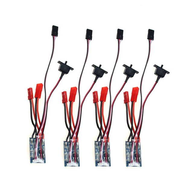 4PCS RC 10A ESC Two Way Motor Speed Controller No Brake For Car Boat Tank New