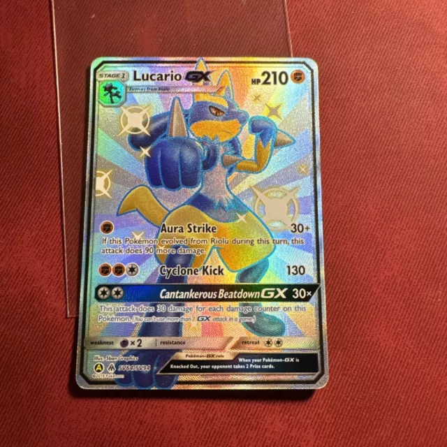 Carta Pokémon Lucario GX 221/200 Shiny Chinês Original