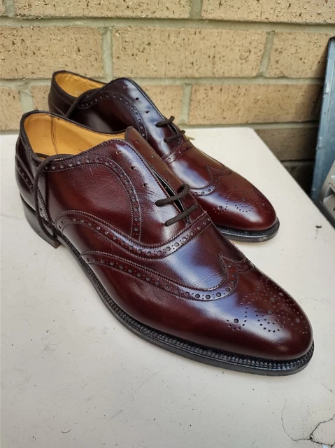 Wingtips ORIGINAL SAXONE MEN'S Burgundy Wingtips Brogue Oxford Shoe Size UK 11 £ ...