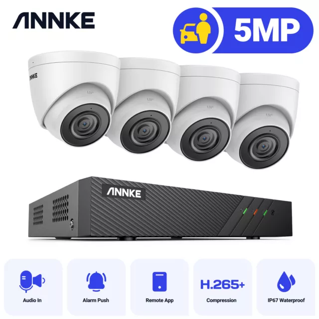 ANNKE 8CH H.265+ 6MP 8CH NVR Dome 5MP Home POE IP Security Camera System CCTV IR