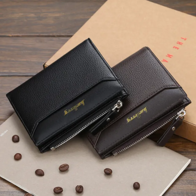 Men Leather Wallet ID Credit Card Holder Clutch Bifold Pocket Zipper Coin Purse