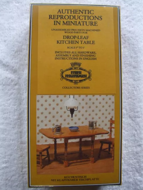 NOS Mini Mundus 1:12 Drop Leaf Kitchen Table REF: #40071