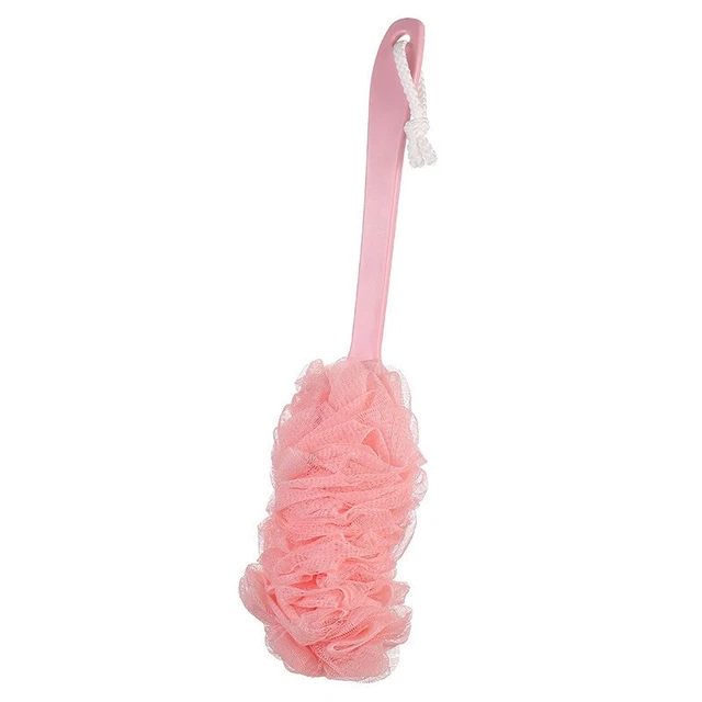 Long Handle Bath Brush Soft Mesh Sponge Back Scrubber Body Wash Shower Loofah UK