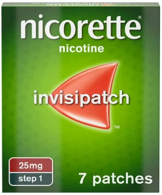 Nicorette invisipatch  25mg step1-7 patches New