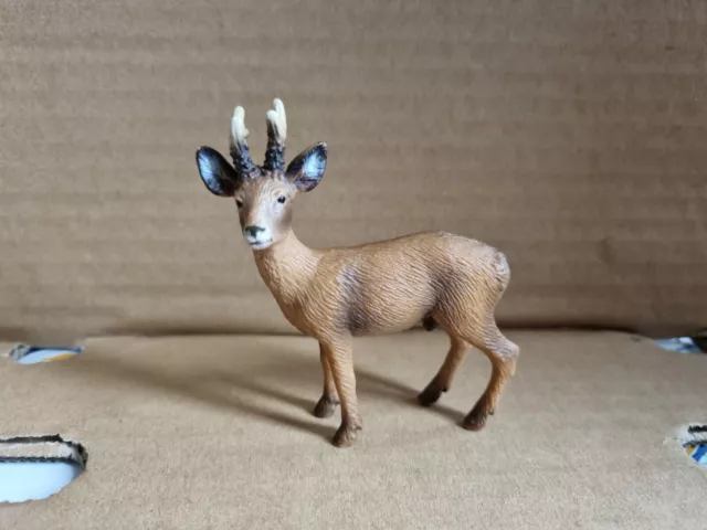Schleich Capriolo Figura Sporgente Maschio - Rara Ritirata Selvatico Animale