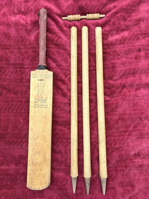 VINTAGE CRICKET BAT Handmade by Gunn & Moore The Cannon with Hand