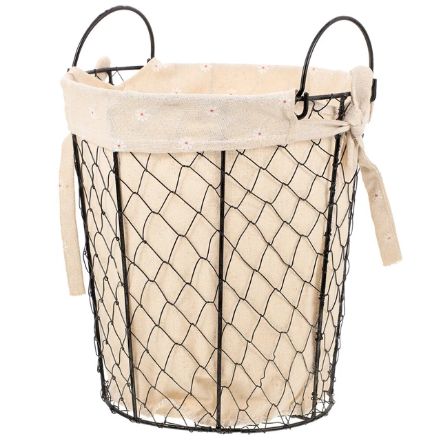 Wire Basket Liner Wrought Iron Storage Basket Round Basket Metallic Line