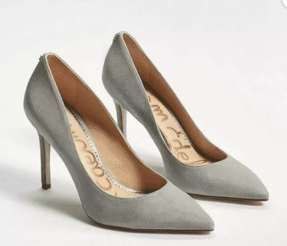 Sam Edelman Hazel Stiletto Dress Pointy Toe Seafoam Green Suede Pumps Size 6.5