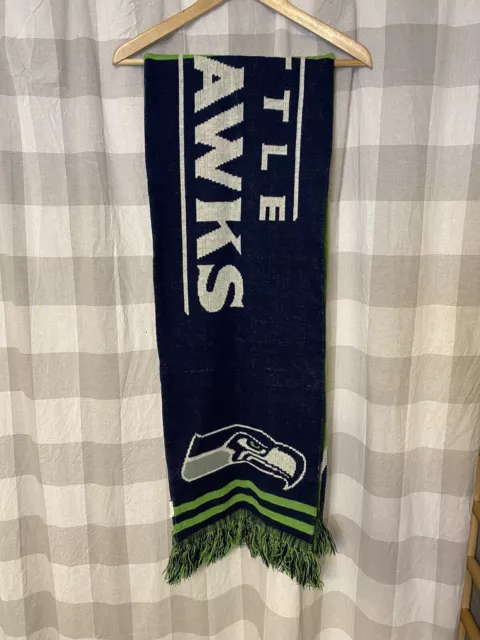 Seattle Seahawks Oversized Acrylic Knit Double Sided Scarf NFL