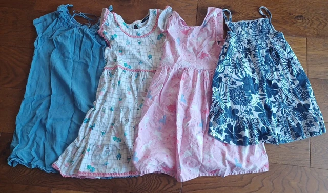 George - Girls Summer Dress Bundle - Age 5 - 6 - Unicorns Floral Denim
