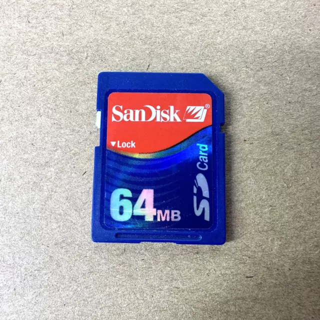 SanDisk 64MB Memory SD Card Secure Digital Tested Working- FREE SHIP