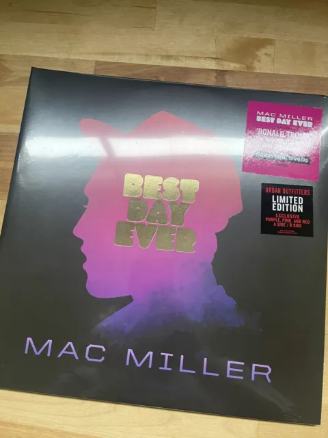 Mac Miller Best Day Ever & Divine Feminine Purple Pink Red Swirl Vinyl LP  Bundle