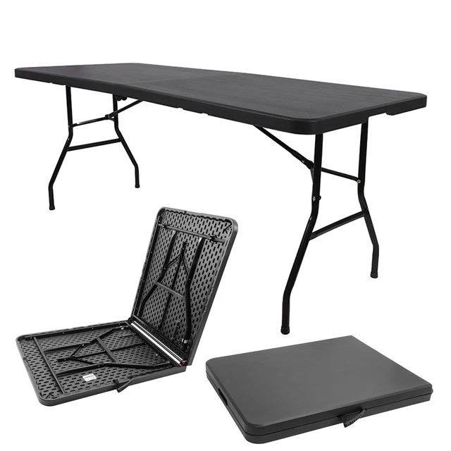 FOLDING TABLE 6FT Portable Heavy Duty Plastic FoldinHalf Utility