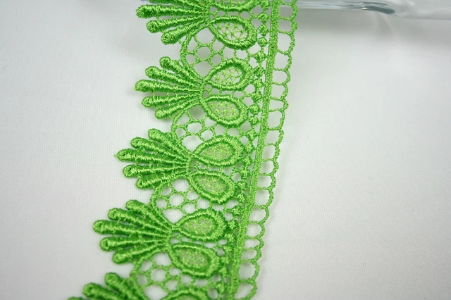 1.75" Wide 20 Colors Red Green Lilac Black Navy Venice Lace Trim Guipure By Yard